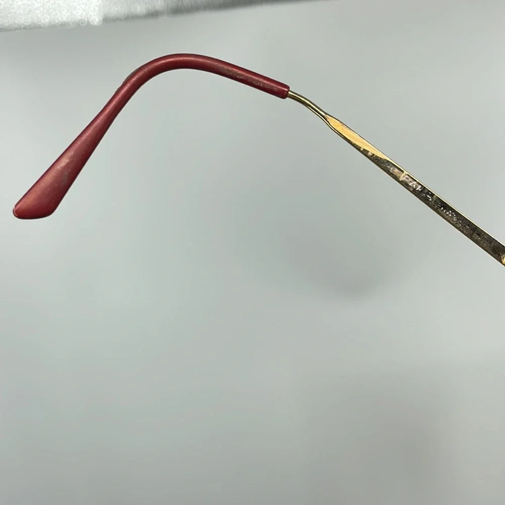 Vintage 70’s Gold & Burgundy Aviator Eyeglasses